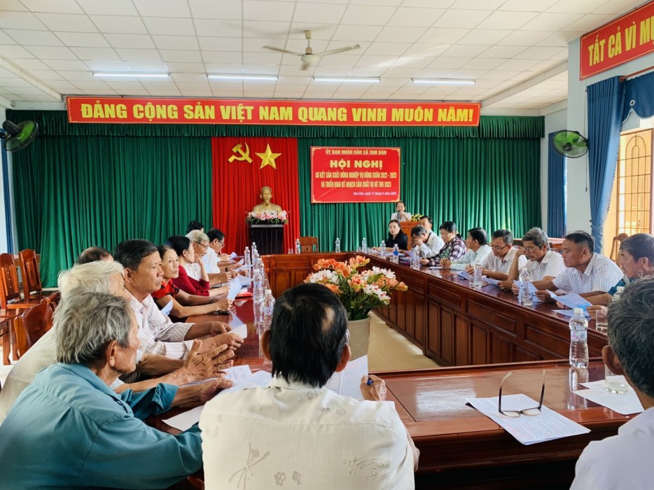 UBND xã Tam Đàn sơ kết sản xuất nông nghiệp vụ Đông Xuân 2023; triển khai kế hoạch sản xuất vụ Hè Thu năm 2023