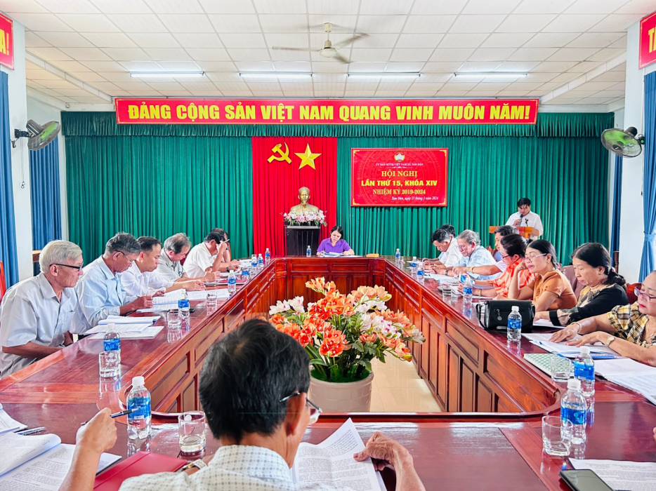 Ủy Ban MTTQ Việt Nam xã tổ chức tổ chức Hội Nghị lần thứ 15, khóa XIV, nhiệm kỳ 2019-2024